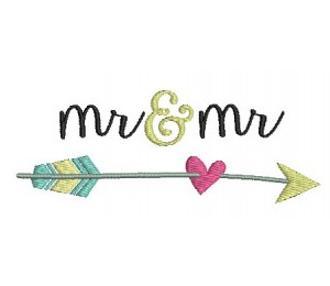 Stickdatei - Mr. & Mr. Pfeil